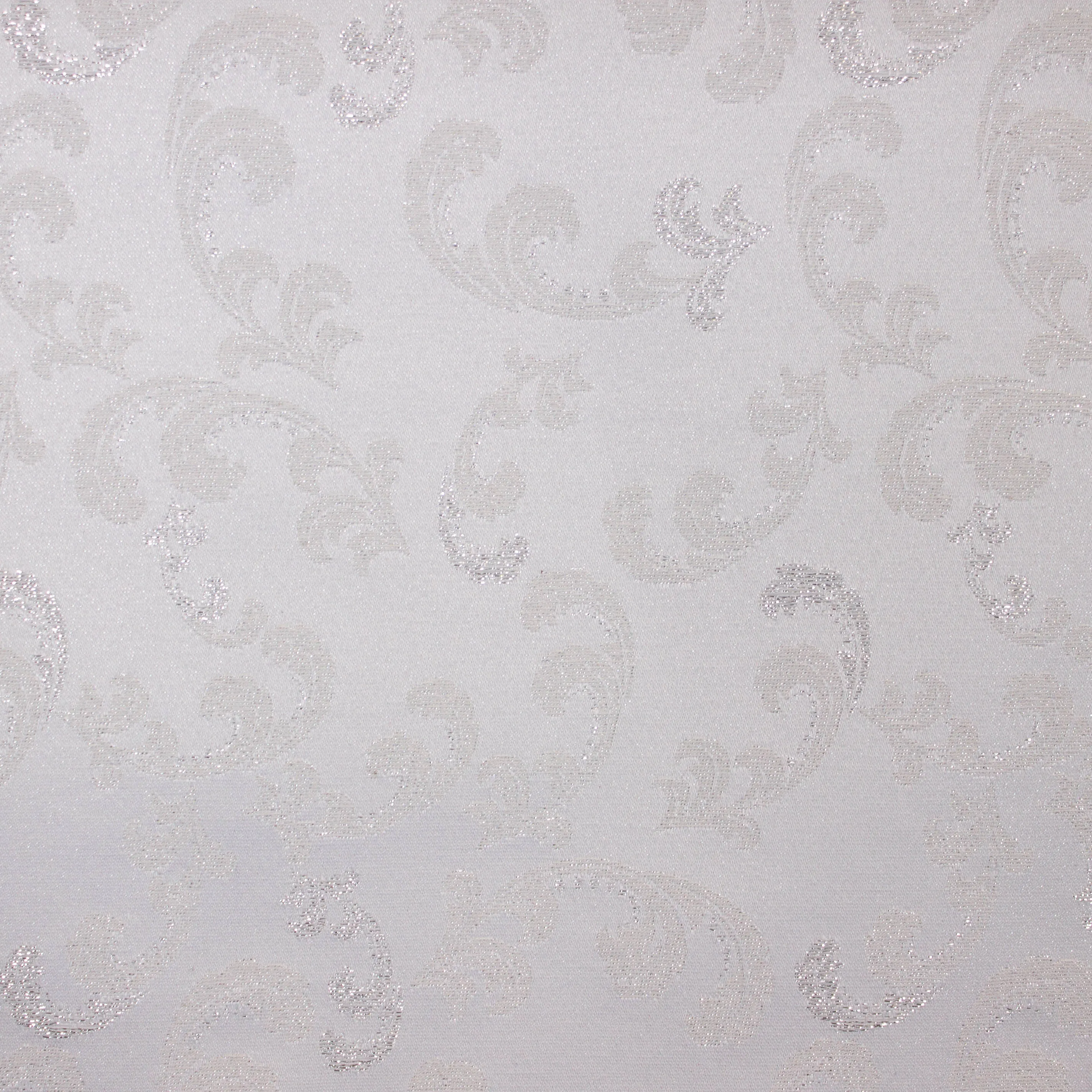 Jacquard Polyester met sierlijke figuren met zilverdraad